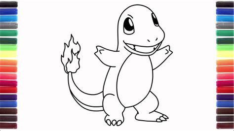 How To Draw Pokemon Go Characters Squirtle Charmander Caterpie Step