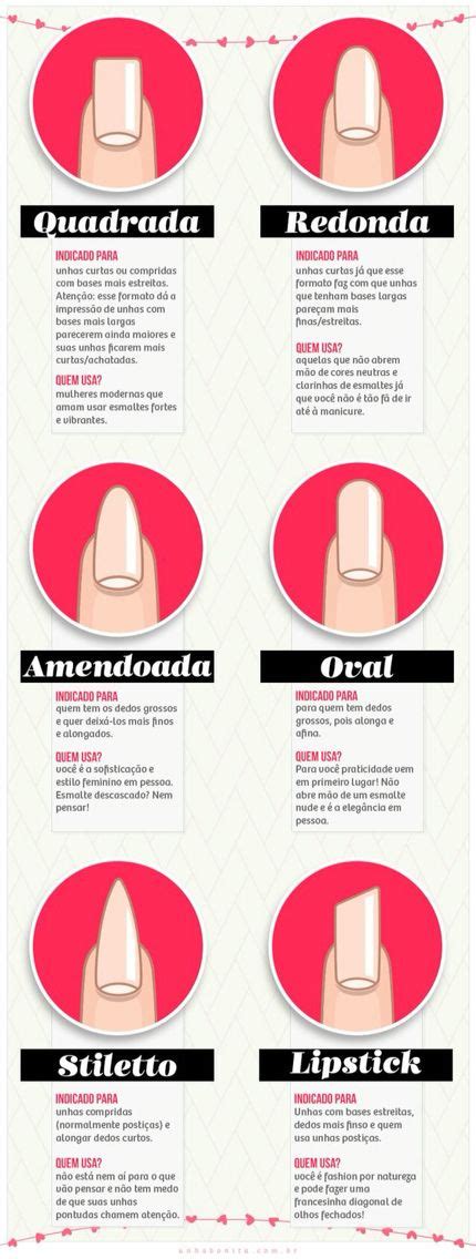 6 Tipos De Unhas E Suas Personalidades Nail Salon Design Diy Nails