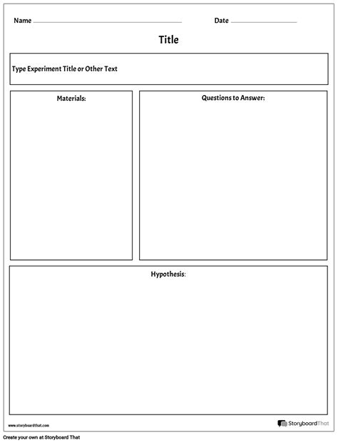 Science Experiment Worksheet Template For Your Needs