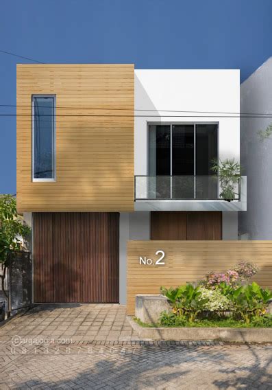 desain fasad kayu rumah kecil modern minimalis  lantai argajogjas blog