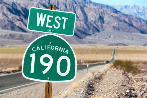State Route 190 In Death Valley National Park California Usa Stock
