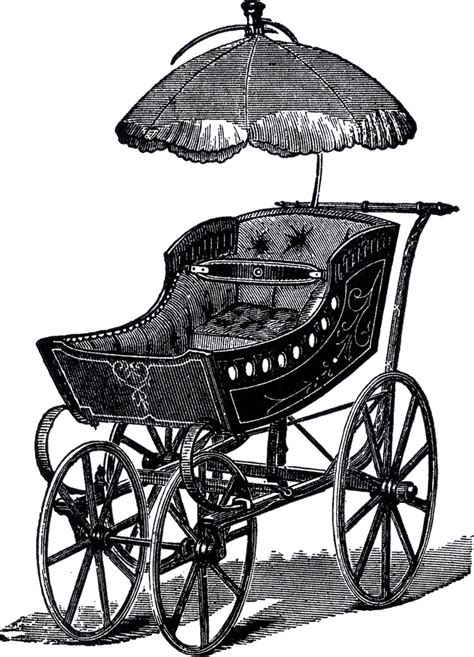 Free Vintage Baby Carriage Clip Art