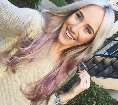 Purple and black hair is not something unusual on its own. Rose gold dusty purple ombré hair. Long blonde hair with ...
