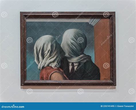 Los Amantes De Rene Magritte En Moma New York Imagen editorial - Imagen