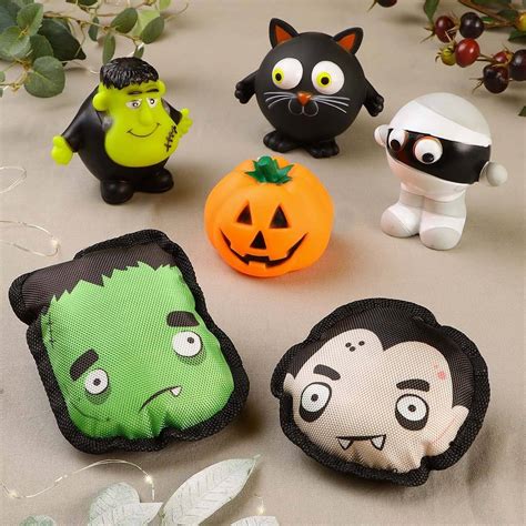 Set Of Six Halloween Pet Squeaky Toys By Dibor