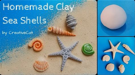 Sea Shells Using Homemade Airdry Clay Without Mouldcold Porcelain Clay