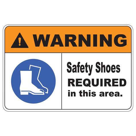 Rectangular Plastic Warning Safety Shoes Safety Sign Pse 0088 The