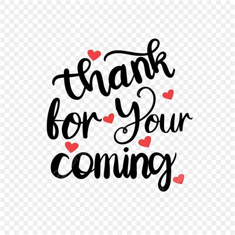 Heart Shape Simple Thank You For Coming Svg Art Word Sentence Phrase Continuous Pen Hand