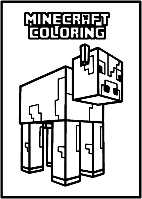 In creative mode, you are safe and can explore the land and build anything you can imagine. Minecraft online coloring pages 5