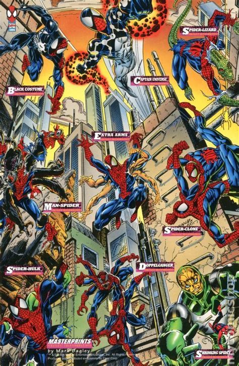 Spider Man Variations 1994 Spider Man Masterprints Fleer Corp By