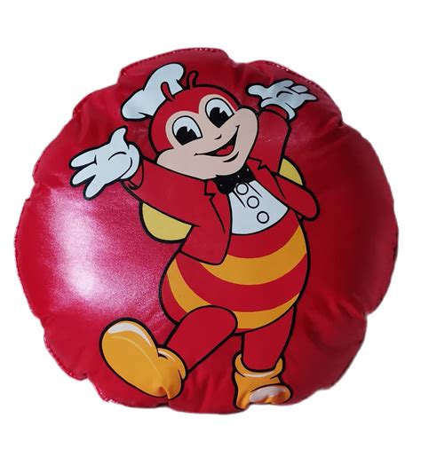 Jollibee Round Pillow Red Color Synthetic Leather Lazada Ph