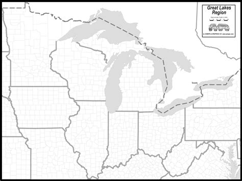 FREE MAP OF GREAT LAKES STATES