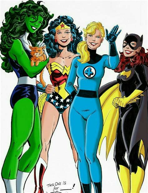 She Hulk Wonder Woman Invisible Woman And Batgirl By John Byrne