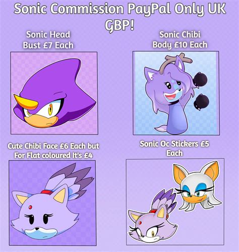 Sonic Commissions Paypal Uk Gbp Only Sonic Artist Central Amino