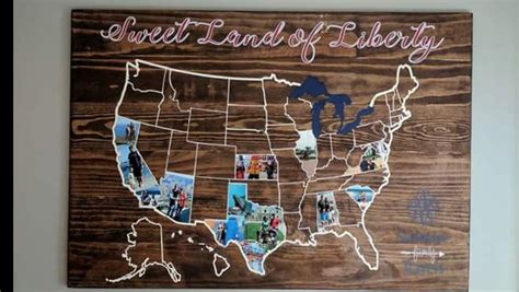 Photos Of States Visited Usa Map Sweet Land Of Liberty Diy Home Decor