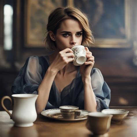 Emma Watson Drinking Tea By Rickscafe On Deviantart