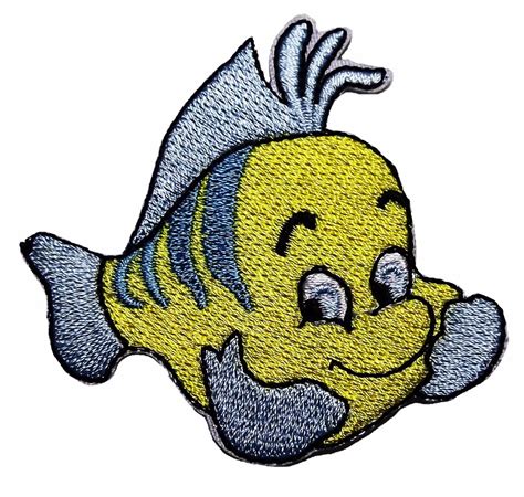 Disneys The Little Mermaid Movie Flounder 2 12 Tall Embroidered
