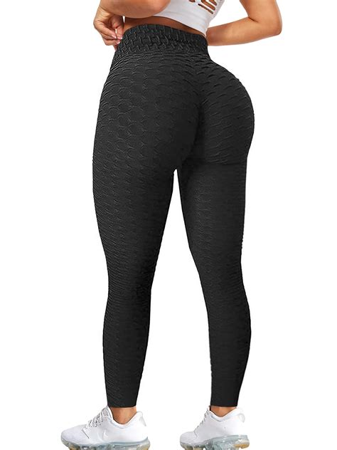 Sayfut Womens Butt Lift Anti Cellulite Sexy Leggings High Waist Yoga Pants Workout Tummy