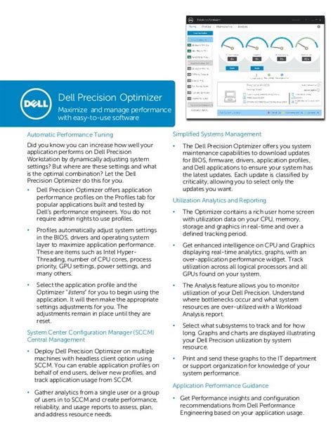 Dell Precision Performance Optimizer Dppo Overview
