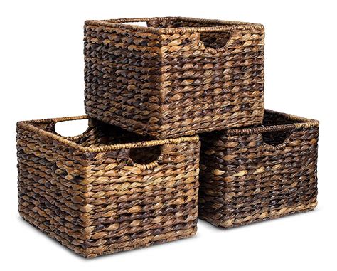 Wicker Storage Baskets For Shelves Interior Ku
