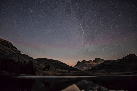 무료 이미지 별 호수 새벽 분위기 산맥 황혼 반사 어둠 은하 밤하늘 오로라 월광 천문학 천체