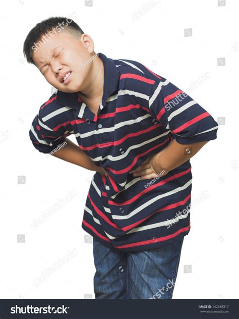 Young Asian Boy Abdominal Pain Stock Photo 142688317 Shutterstock