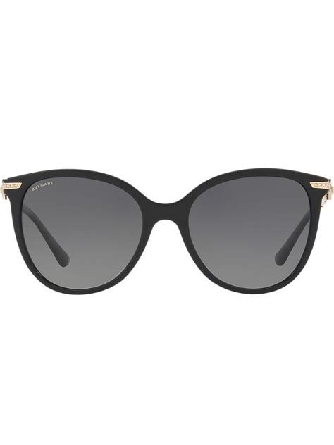 Bulgari Oversized Round Frame Sunglasses Black Round Frame Sunglasses Cat Eye Sunglasses