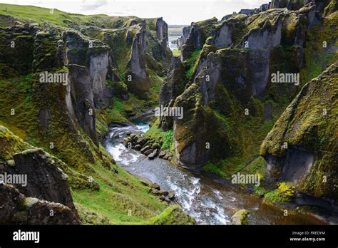 River Fjadra Fjadrargljufur Gorge Iceland Stock Photo 100507224 Alamy