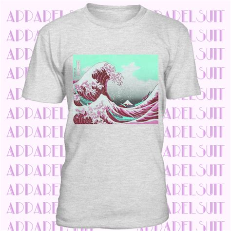 Hokusai The Great Wave Vaporwave T Shirt
