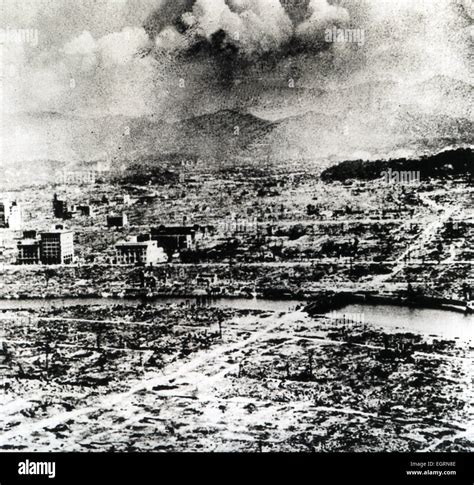 Hiroshima Japan Nachdem Die Atombombe Little Boy über 6 August