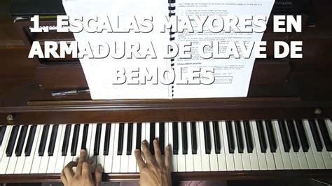 Escalas Mayores En Orden De Bemoles Clase Piano 9 Youtube