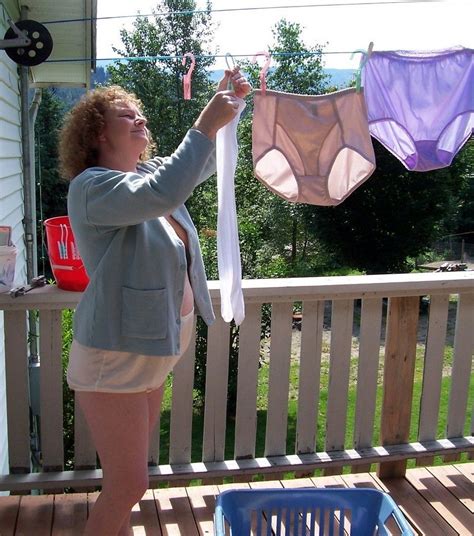 Big Knickers Nylons Granny Panties Lingerie Drawer Housework Clothes Line Bras And Panties