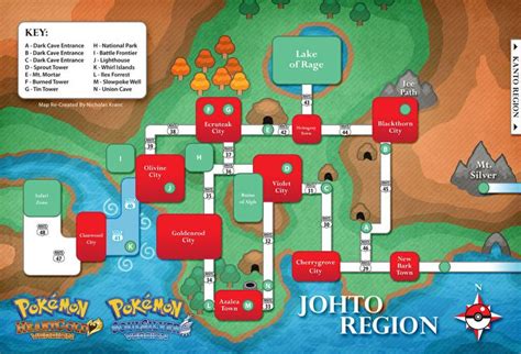 Johto Map Pokemon Map Pokémon Soulsilver