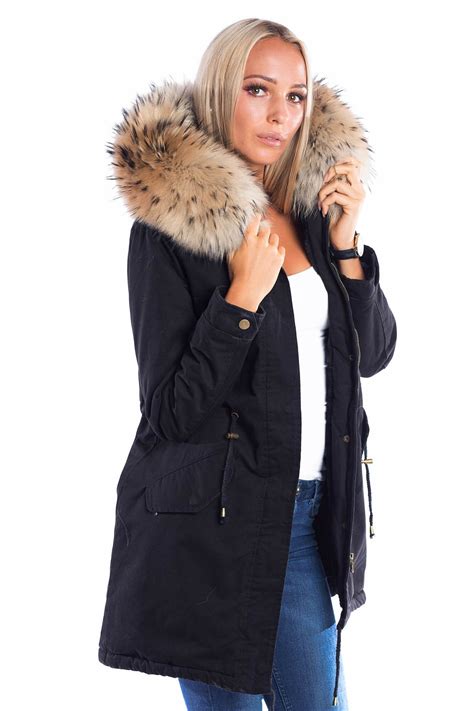 Buy Parka Black Fur Xxl Hood Black Fur Fur Fashion Online At Your Furs