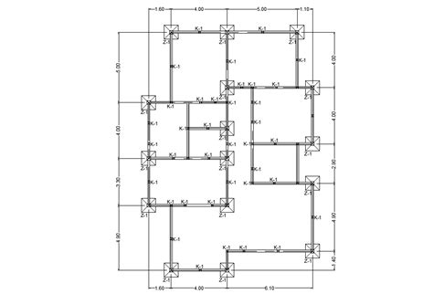 House And Foundation Layout Plan Dwg File Cadbull Images