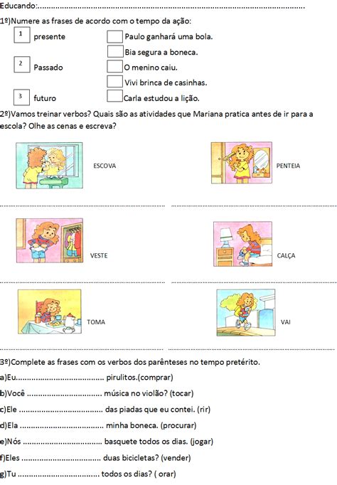 Exercícios Formas Nominais Do Verbo EDUCA