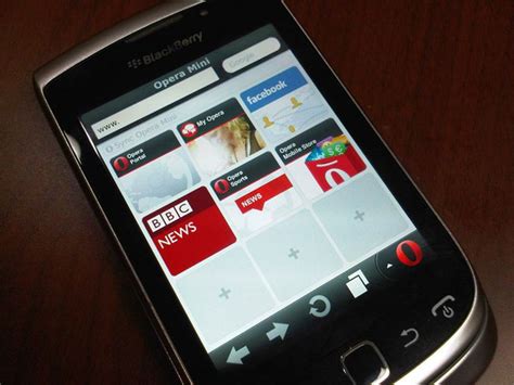 Opera mini is an internet browser that uses opera servers to compress websites in order to load them more quickly, which is also useful for saving. BlackBerry Pro