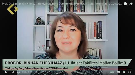 Prof Dr Binhan Elif Yılmaz Türkiye Dış Borç Ödeme Kapasitesi ve TCMB