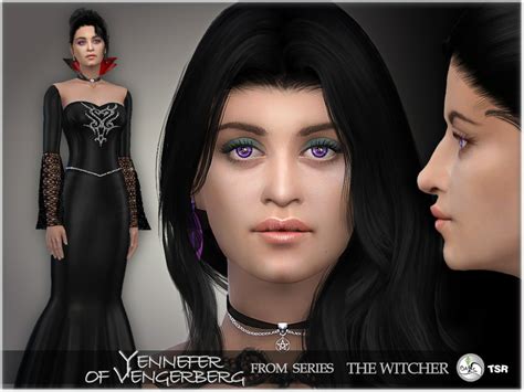 the sims resource sim yennefer of vengerberg the witcher inspiration