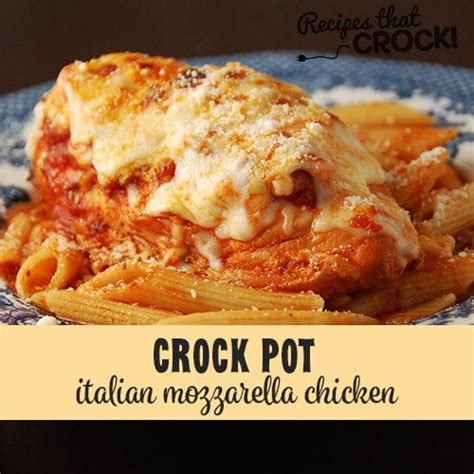 Full ingredient & nutrition information of the crockpot chicken breast with brown rice and veggies calories. Crock Pot Italian Mozzarella Chicken - Recipes That Crock!