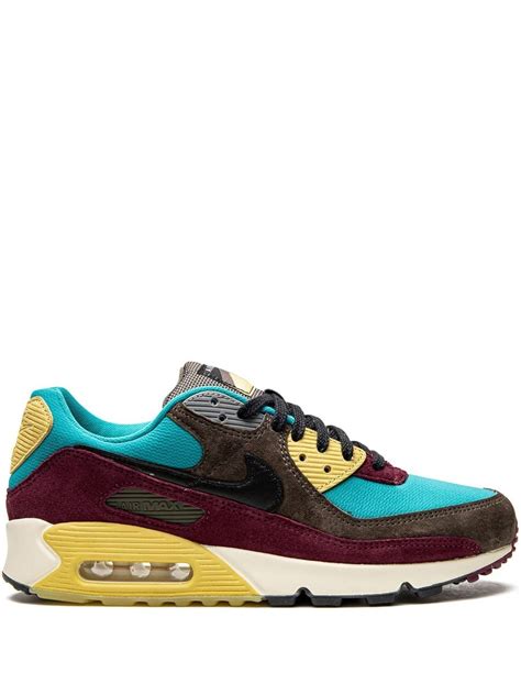 Nike Air Max 90 Nrg Suede And Leather Trimmed Mesh Sneakers In Burgundy