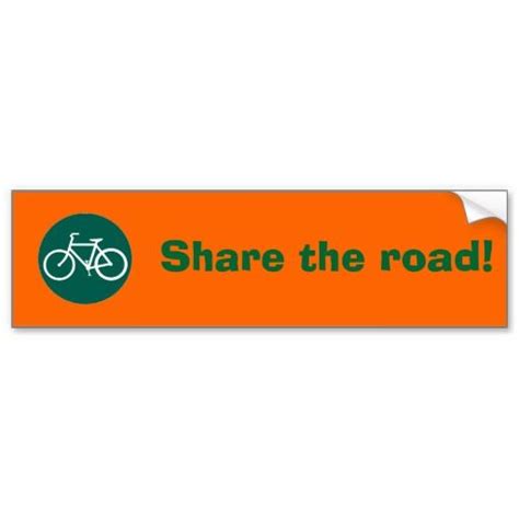 Share The Road Bumper Sticker Zazzle Bumper Stickers Bumpers