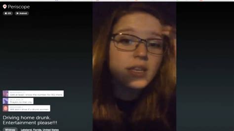 woman arrested after live streaming herself driving while so f king drunk on periscope