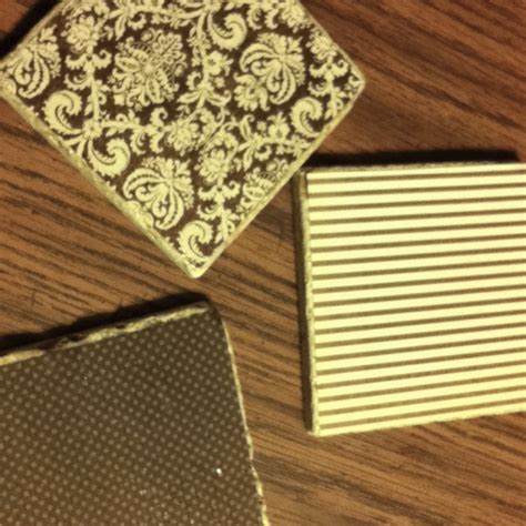 Diy Coaster Stone Tile And Scrapbooking Paper Diy Coasters Diy