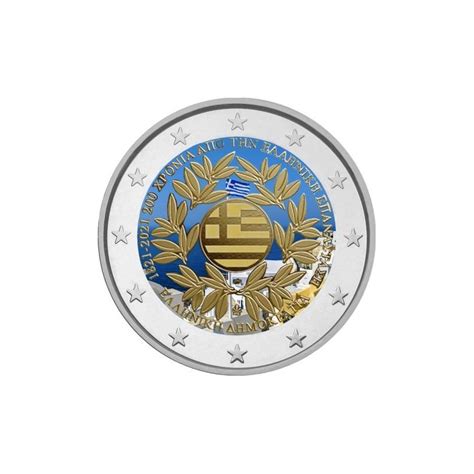 Eurocoin Eurocoins 2 Euro Greece 2021 200 Years Of The Greek Revo