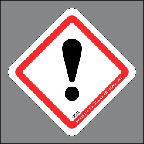 Use This Exclamation Mark Pictogram Label To Identify Specific Hazards