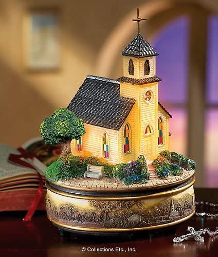 Lighted Church Music Box Home Decor Home And Kitchen