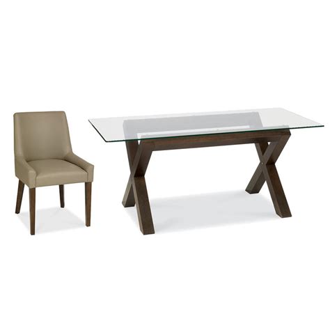 We've dined at lyon hall at least a dozen times and always enjoy it. Bentley Designs Lyon Glass Top Walnut Dining Table with 6 ...