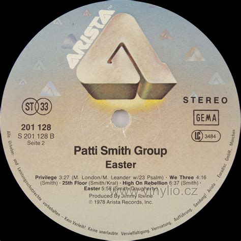 Patti Smith Group Easter Vinyllp Vinyliocz Internetový Obchod S