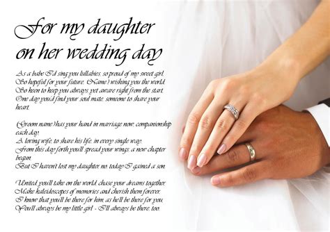 Maybe you would like to learn more about one of these? Personalised Poem Poetry for Bride Daughter from Parents ...